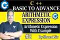 Arithmetic Operator in C++ With