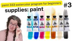 My limited watercolor paint palette - paint 333 watercolor program for beginners lesson 3