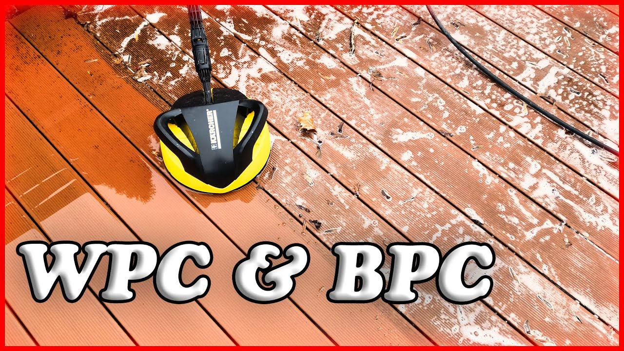 Cleaning WPC and BPC decking properly - high-pressure cleaner and T-Racer in action