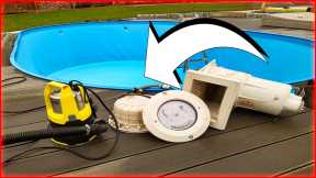 Converting the pool: Removing the steel wall, skimmer, jets and pool liner - Step 1