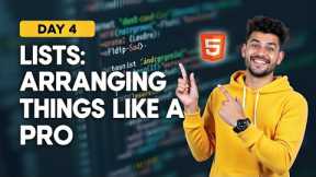 HTML Tutorial for Beginners | HTML Lists (Day 04)