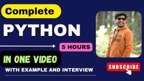 Master Python Programming in 5 Hours | Complete Python Tutorial for Beginners & Advanced