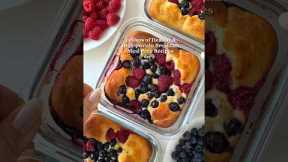 Breakfast Meal Prep: Pancake Bowls😍about 30g protein💪🏻 #mealprep #highprotein #easyrecipes