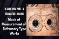 IS Code 1200 Part 6 Refactory Type