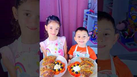 Children make a delicious and healthy vegetable omelette #trending #recipe #viral #food #cooking