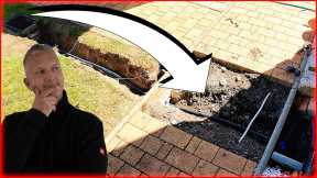 Install lawn irrigation Lay pipes under sidewalk & connect valve box