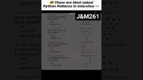 Most Asked Python Pattern Programs | Python for Beginners 🔥 #pythonprogramming #pythonprojects