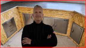 Building My Dream Outdoor Kitchen - Install stainless steel BBQ doors & built in furniture