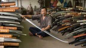 Forging a Samurai KATANA Sword From Old Roller Shaft | How Recycle Old Roller Shaft into Blades