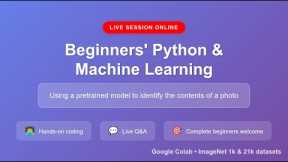 225 - using a pretrained ImageNet model - Beginners' Python and Machine Learning