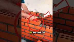 Professional Bricklaying Technique Using a Brick Trowel | Masonry Skills for Perfect Brick Walls