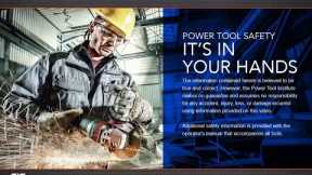 Power Tool Safety — It's In Your Hands