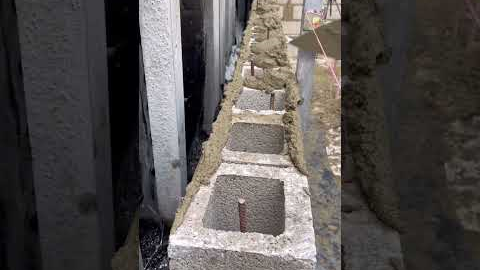 Laying HEAVY hollow Blocks! #bricklaying #blocklaying #construction