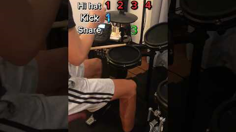 How to play the most basic drum beat - For beginners - #drum #drumming #beat #basic #beginner #easy