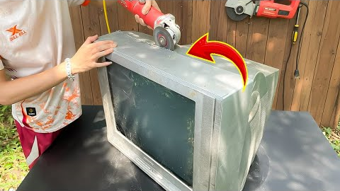 GREAT IDEA! Many people don’t know that cutting up old TVs can make a lot of money