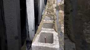 Laying HEAVY hollow Blocks! #bricklaying #blocklaying #construction