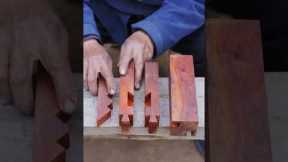 Chinese Master Carpenter Cuts Dovetail Joints For Table Legs No Nails,Incredible！#woodworking  #wood