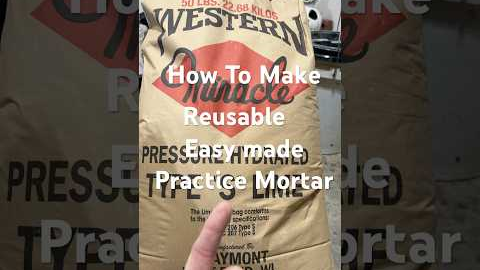 Step by step practice mortar for training purposes #mason #masonry #training #how #howto #asmr #art