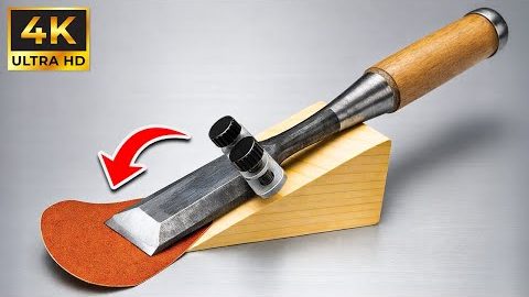 The World's Sharpest Chisel! Easy Way To Sharpen Your Chisel To Razor-Sharp In Just 3 Minutes