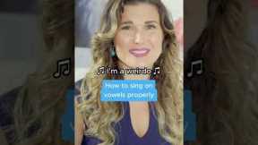 How To Use Sing On Vowels Properly