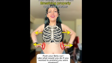Visual Representation of Breathing Technique & Support in Singing-Diaphragm,Pelvic Floor,Core Muscle