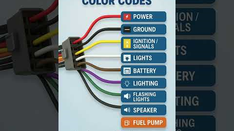 Car Wiring Color Codes in 1 Minute! ⚡ | Learn Basic Car Wiring | #Shorts