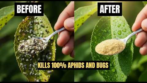 STOP using Pesticides! This 1 Spoon Kills Aphids & mealybugs in 10 seconds - SAFE for kids & pets.