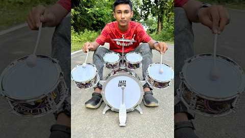 New Jazz Drum 🥁 Set With 5 Drums & Stool Music Drum Testing #shorts