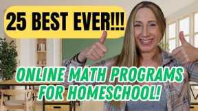 25 BEST ONLINE MATH PROGRAMS - Online Math Curriculum Picks for Homeschool in 2026!
