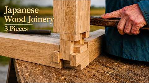Japanese Wood Joinery 3 Pieces, No Screws, Unbreakable Strength