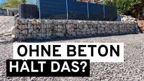 Gabionenwand ohne Fundament – Hang sichern & Parkplatz selber bauen