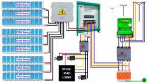 70KW Solar Setup with Net Metering | Complete Electrical Wiring Connection
