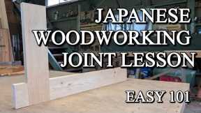 Japanese Woodworking Joint Lesson 01: Easy T-Halving Joint 101 (No Cuts, Real Time)