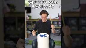 Bucket Drumming – Regular vs Taped vs Bass Boosted #shorts