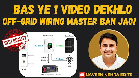 24. Off-Grid Solar Wiring Step by Step – No Electrician Needed! | Solar system | Wiring | Off-grid