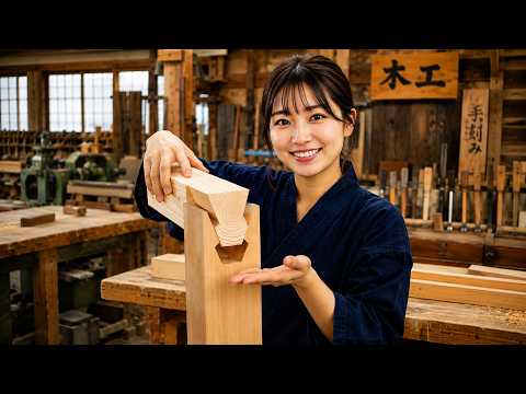 Japanese Woodworking Master Demonstrates an Incredible Wood Joint