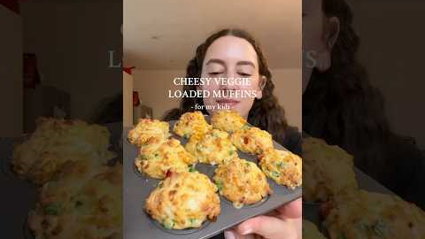 Cheesy veggie packed muffins for my kids 🥦🥕🍅 recipe on IG
