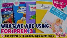 WHAT WE’RE USING FOR PRE-K3 2026–2027📚Homeschool Curriculum Choices